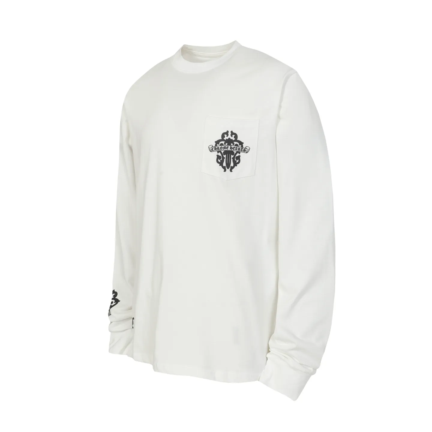 P150 Cross-border model, please do not place an order if you are looking for quality -Chrome Hearts/Chrome Hearts Sanskrit printed popular long-sleeved T-shirt -High weight, high density and high quality. The wool is soft, delicate and skin-friendly. Soft and silky to the touch. Excellent warmth and skin-friendly properties. -Customized weaving and dyeing, no color difference, regardless of fabric or workmanship details. Comparing the ordinary version on the market -Colour: black white -Size: S M L XL